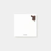 Pferde - Farbe des Reitsattelsattels Post-it Klebezettel (Vorderseite)