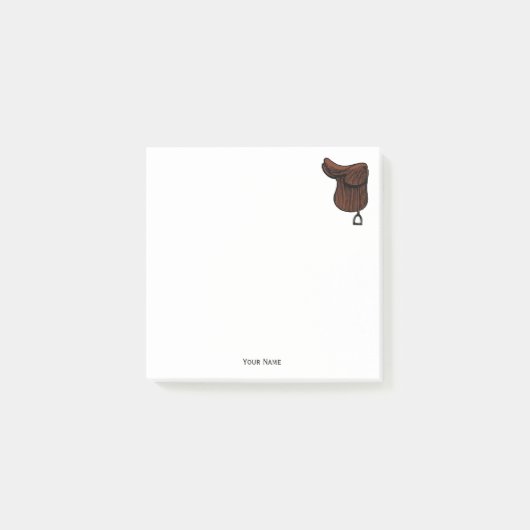 Pferde - Farbe des Reitsattelsattels Post-it Klebezettel (Vorderseite)