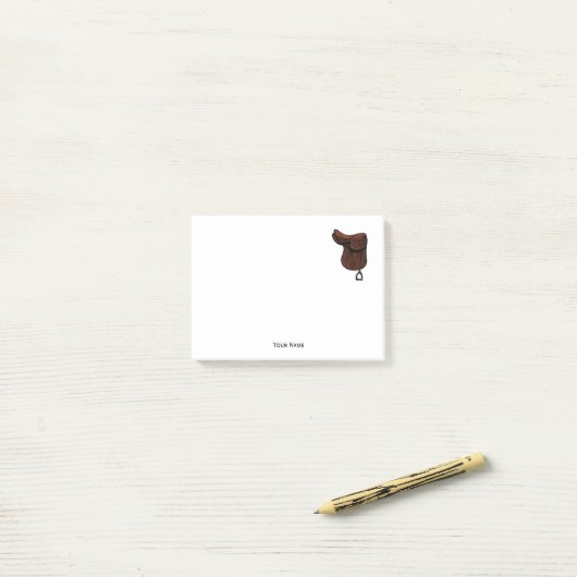 Pferde - Farbe des Reitsattelsattels Post-it Klebezettel (Auf Schreibtisch)