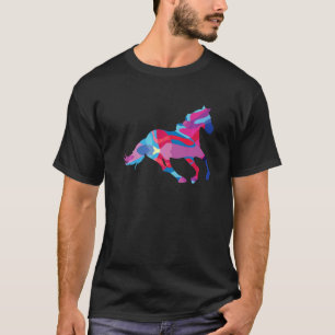Pferde farbenfroh grafisch T-Shirt