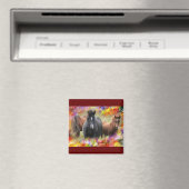 Pferde farbenfroh magnet (In Situ (Geschirrspüler))