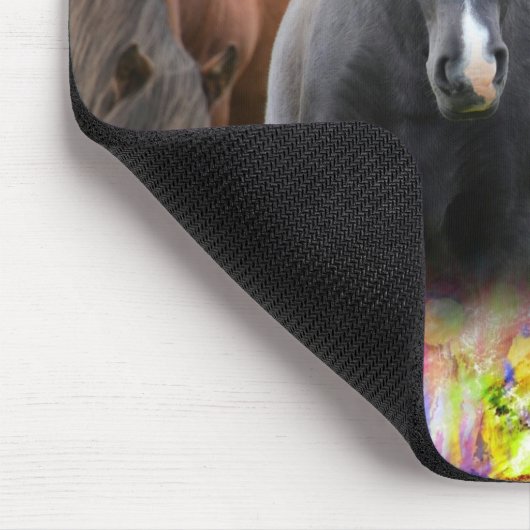 Pferde farbenfroh mousepad (Ecke)