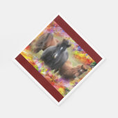 Pferde farbenfroh serviette (Ecke)