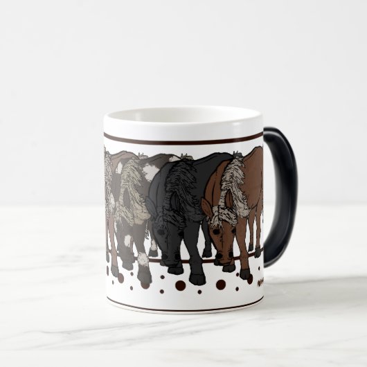 Pferde Farbmorph Tasse (VorderseiteRechts)
