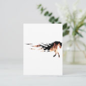 Pferde, Flammen, Logo für Pferde, Pferde Postkarte (Stehend Vorderseite)