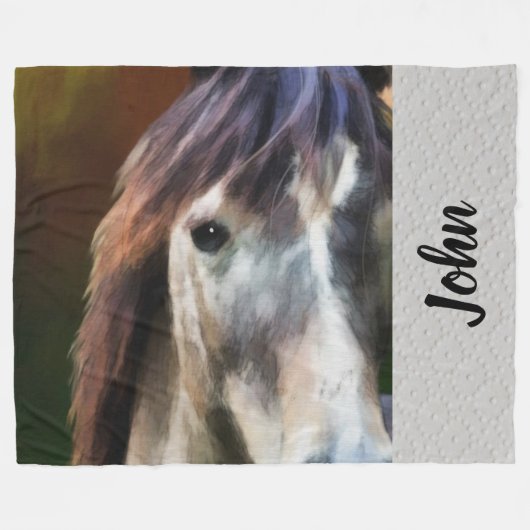 Pferde Fleece Blanket (Vorderseite (Horizontal))