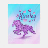 Pferde Fleece Blanket (Vorderseite)