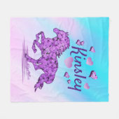 Pferde Fleece Blanket (Vorderseite (Horizontal))