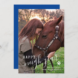 Pferde Foto Neue Jahre Ferienkarte Feiertagskarte