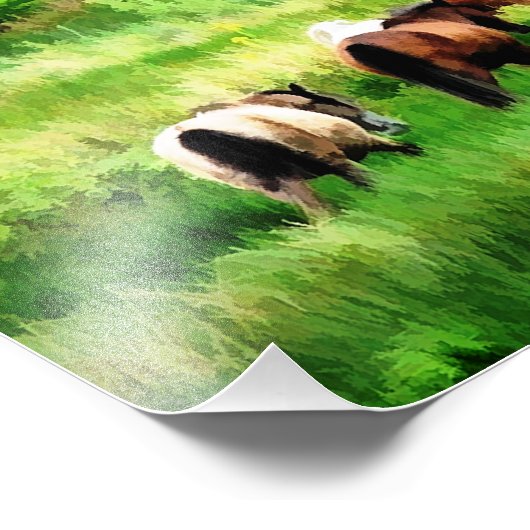 PFERDE FOTODRUCK (Ecke)