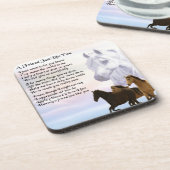 Pferde - Freund-Gedicht-Untersetzer Untersetzer (Linke Seite)