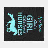 Pferde Gallop Ein perfektes Wochenende in Liebe Fleecedecke (Vorderseite (Horizontal))