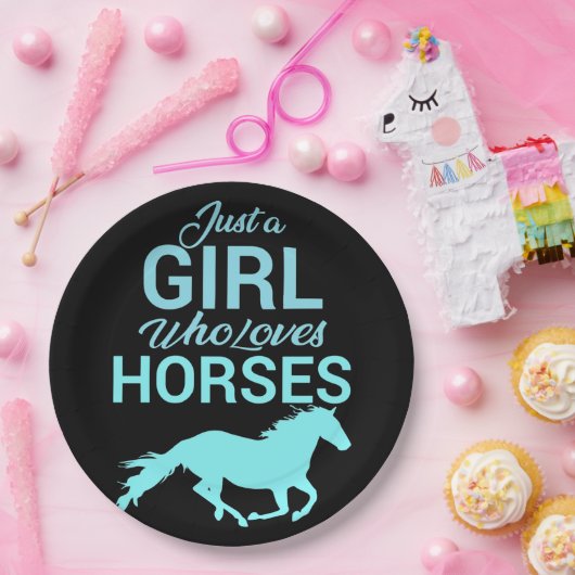 Pferde Gallop Ein perfektes Wochenende in Liebe Pappteller (Party)