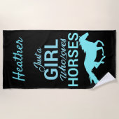 Pferde Gallop Ein perfektes Wochenende in Liebe Strandtuch (Vorderseite)