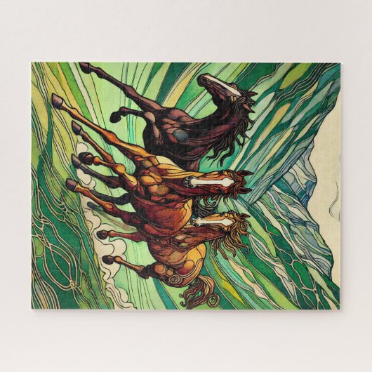 Pferde Galloping 500 Stück Puzzle (Horizontal)