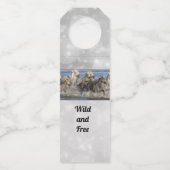 Pferde galoppieren im Wasser Flaschenanhänger (Rückseite)