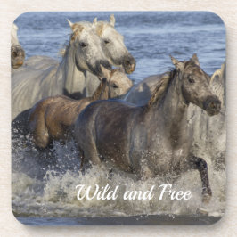 Pferde galoppieren im Wasser Getränkeuntersetzer