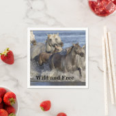 Pferde galoppieren im Wasser Serviette (Beispiel)