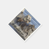 Pferde galoppieren im Wasser Serviette (Ecke)