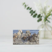 Pferde galoppieren im Wasser Visitenkarte (Stehend Vorderseite)