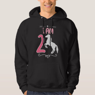 Pferde Geburtstag 2 Jahre Altes Geburtstagsoutfit  Hoodie