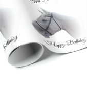 Pferde Geburtstag Geschenkpapier (Rolleneckpunkt)