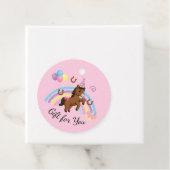 Pferde Geburtstags Geschenkanhänger in Rosa (Beispiel)