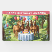 Pferde Geburtstagsparty Banner (Horizontal)