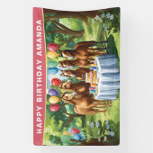 Pferde Geburtstagsparty Banner (Vertikal)