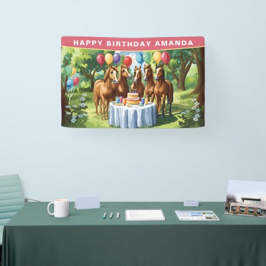 Pferde Geburtstagsparty Banner (Messe)