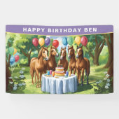 Pferde Geburtstagsparty Banner (Horizontal)