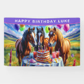 Pferde Geburtstagsparty Banner (Horizontal)