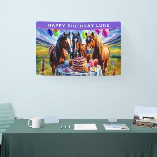Pferde Geburtstagsparty Banner (Messe)