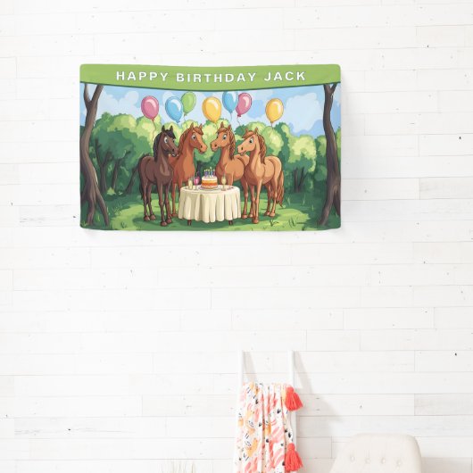 Pferde Geburtstagsparty Banner (InSitu)