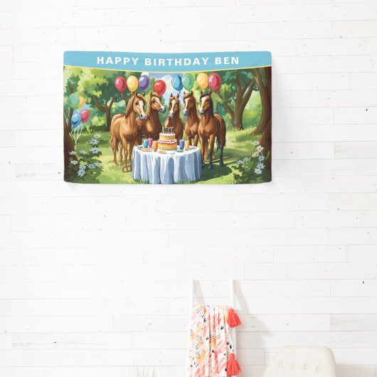 Pferde Geburtstagsparty Banner (InSitu)
