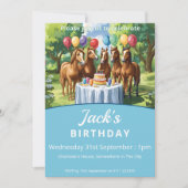Pferde Geburtstagsparty Einladung (Vorderseite)
