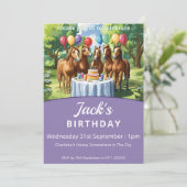 Pferde Geburtstagsparty Einladung (Stehend Vorderseite)