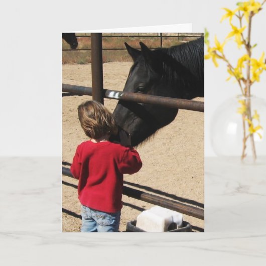Pferde gegen Mobbing - Cowboy-Elternschaft Karte (Gelbe Blume)