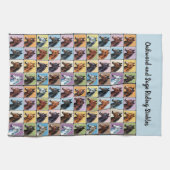 Pferde Gemusterte, farbenfrohe Plätze Geschirrtuch (Horizontal)