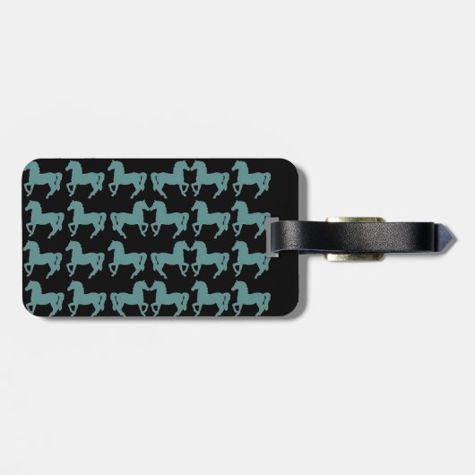 Pferde Gepäckanhänger (Rückseite horizontal)