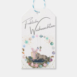 Pferde Geschenkanhänger Weihnachtsmotiv