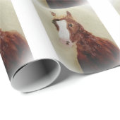 Pferde Geschenkpapier (Rolleneckpunkt)