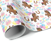 Pferde Geschenkpapier (Rolleneckpunkt)