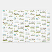 Pferde Geschenkpapier für Pferdemädchen Set (Vorderseite)