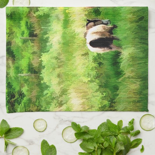 PFERDE GESCHIRRTUCH (Gefaltet)