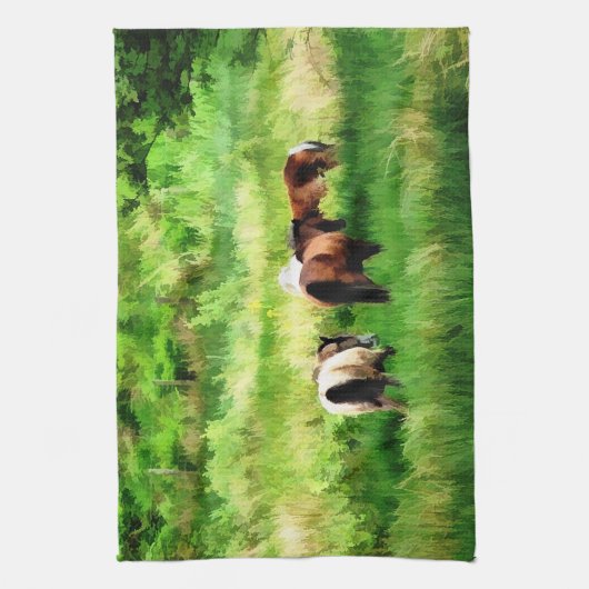 PFERDE GESCHIRRTUCH (Vertikal)