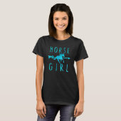 Pferde Girl Horseback Reiten T-Shirt (Vorne ganz)