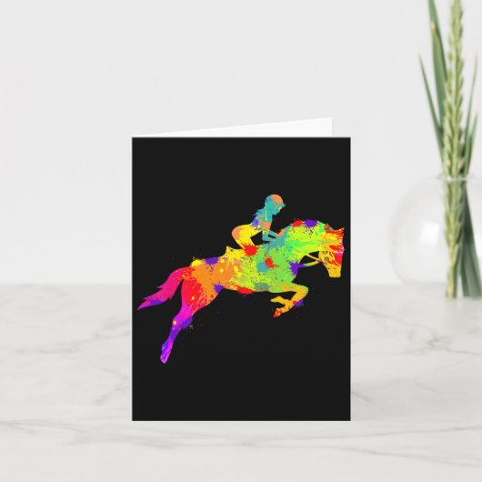 Pferde Girls Rider Reiten Karte (Vorderseite)