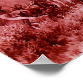 PFERDE GRAZIEREN Antikes Rotes Rosa Poster (Ecke)