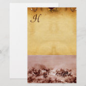 PFERDE GRAZPARKMENT MONOGRAMM BROWSEE BRIEFPAPIER (Vorne/Hinten)